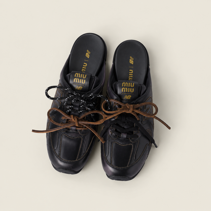 530 SL Mules – Bleached Leather & Gum Sole Black Edition