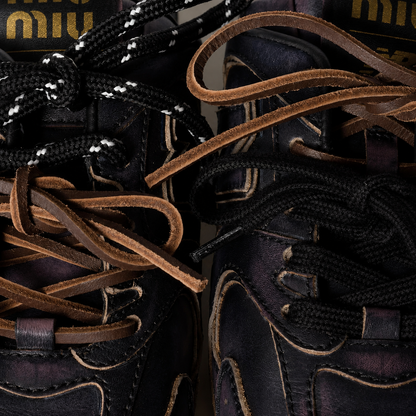 530 SL Mules – Bleached Leather & Gum Sole Black Edition