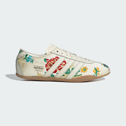 Tokyo floral-embroidered sneakers - White