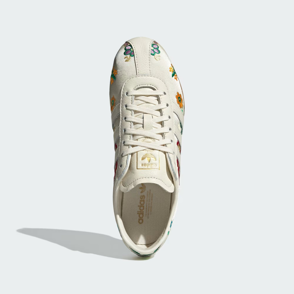 Tokyo floral-embroidered sneakers - White