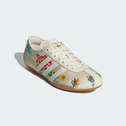 Tokyo floral-embroidered sneakers - White