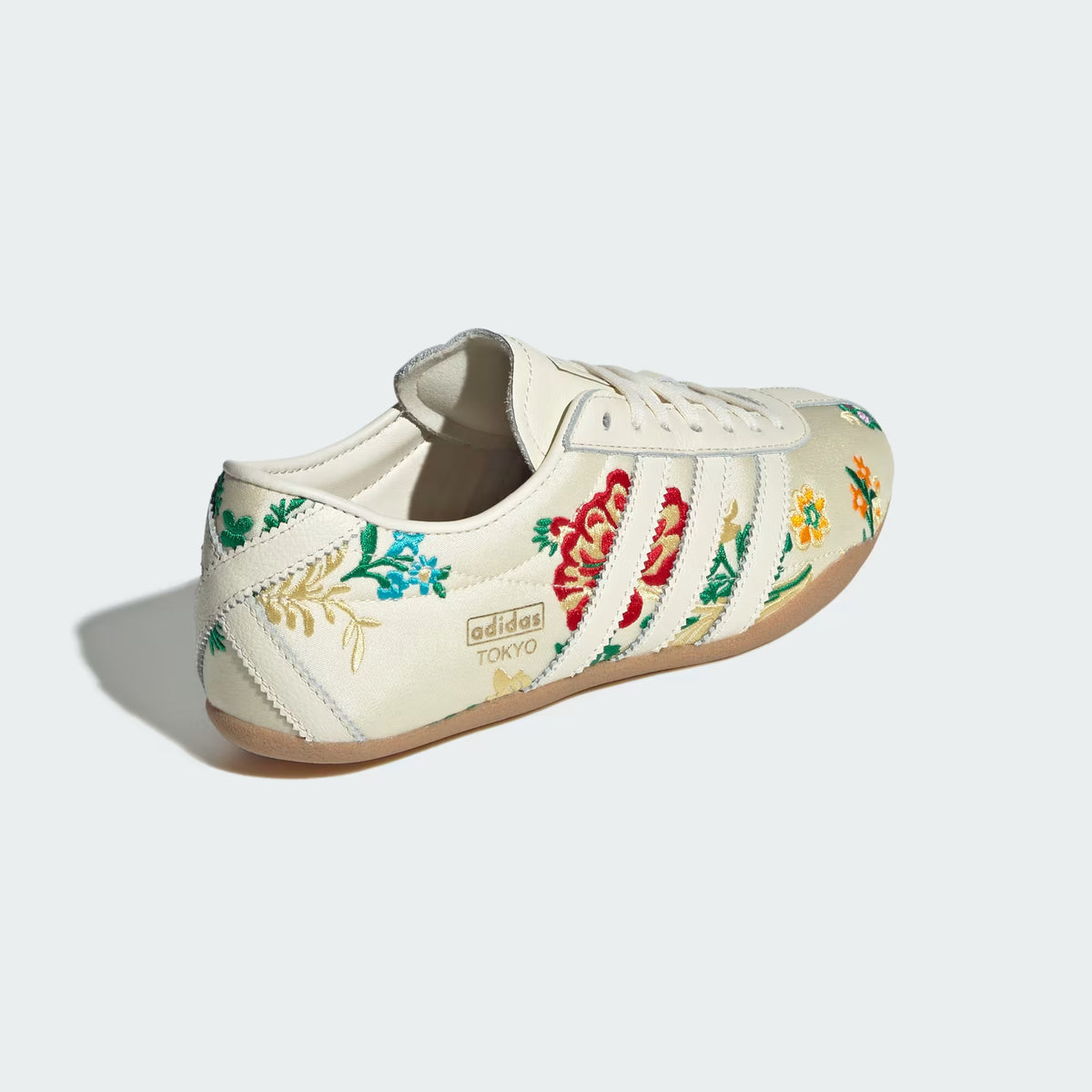 Tokyo floral-embroidered sneakers - White