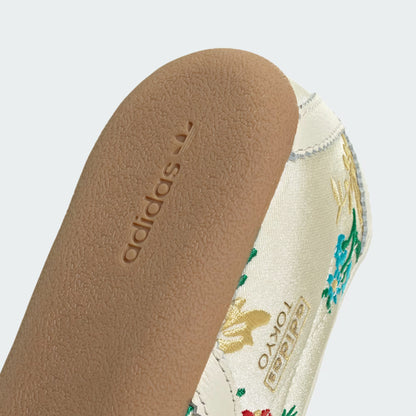 Tokyo floral-embroidered sneakers - White