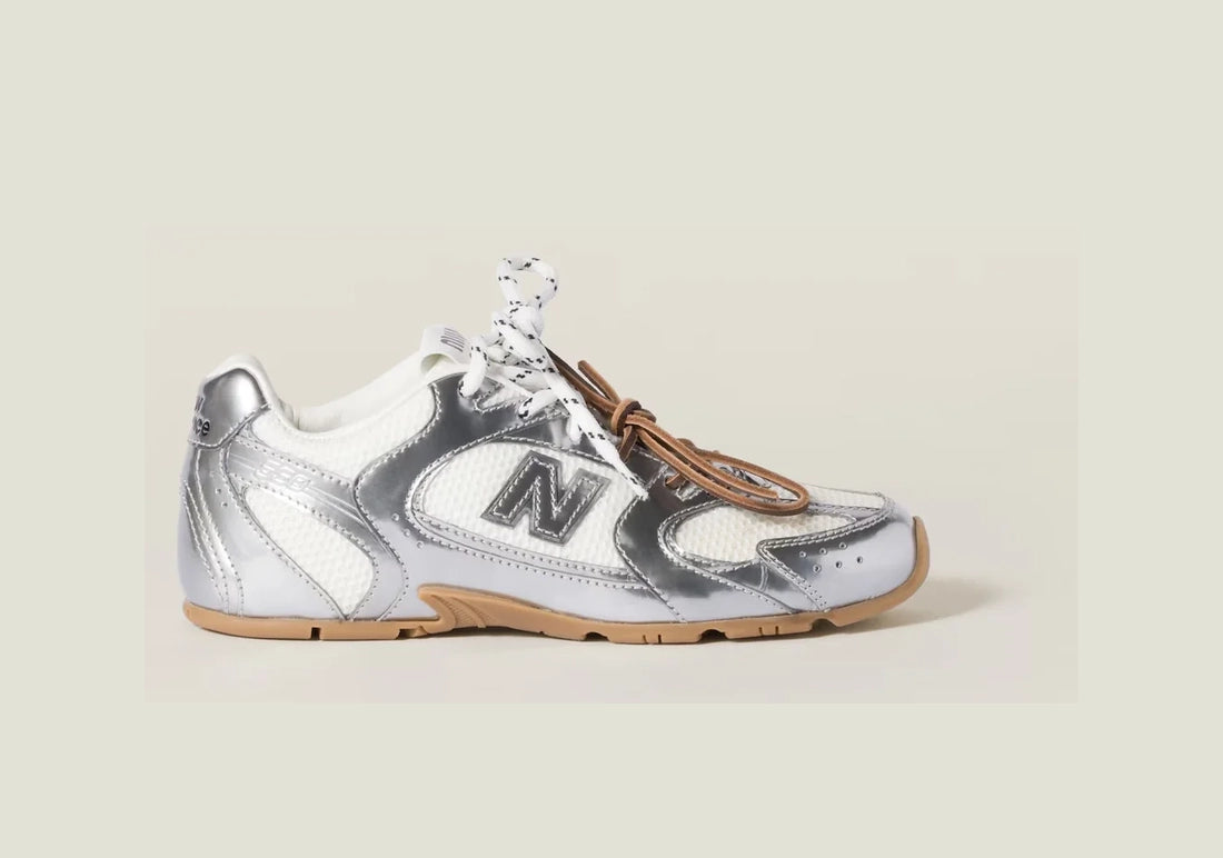 530 SL Runner – Leather and Mesh Metallic Silver Edition
