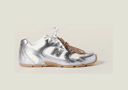 530 SL Runner – Leather and Mesh Metallic Silver Edition