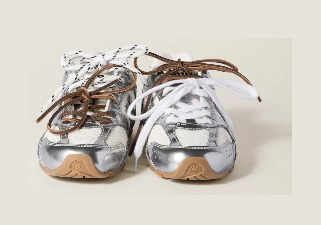 530 SL Runner – Leather and Mesh Metallic Silver Edition